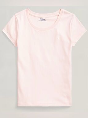 Polo by Ralph Lauren Girls' Pale Pink Short Sleeve Tee
